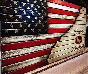 a wooden USA flag about Texas alcohol laws and Texas TABC certification