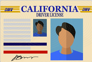 California RBS drivers license as graphic file