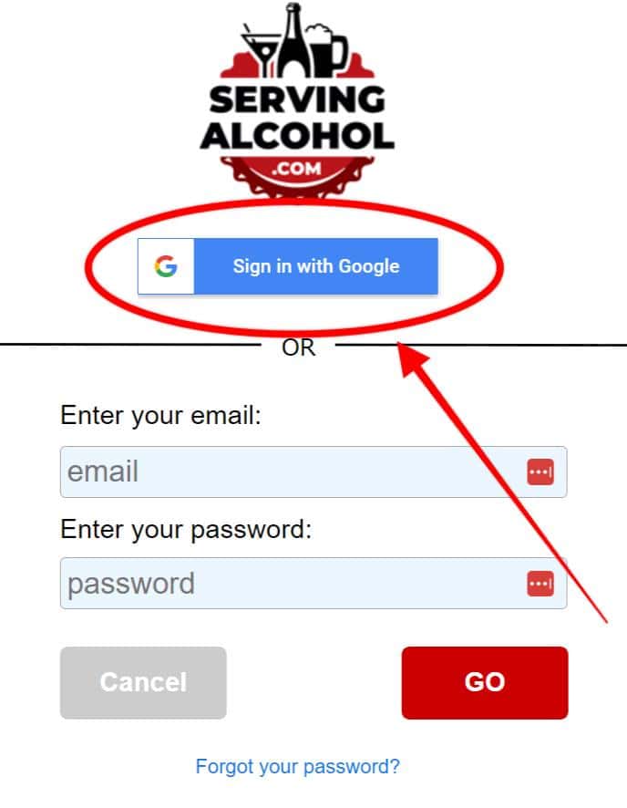 Use Google Sign In button with Serving Alcohol