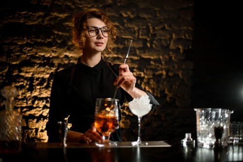 female bartender