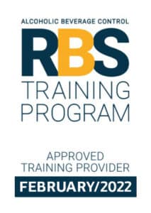 California RBS Training Certification Course is now required for all bartenders and servers