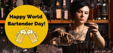 Happy World Bartender_black haired woman