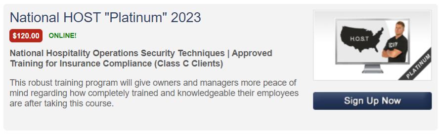 Nightclub Security Consultants National Host Platinum