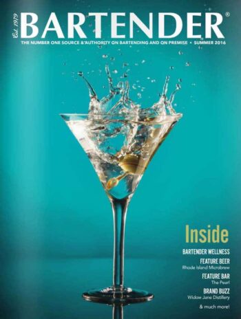 splashing martini bartender magazine cover