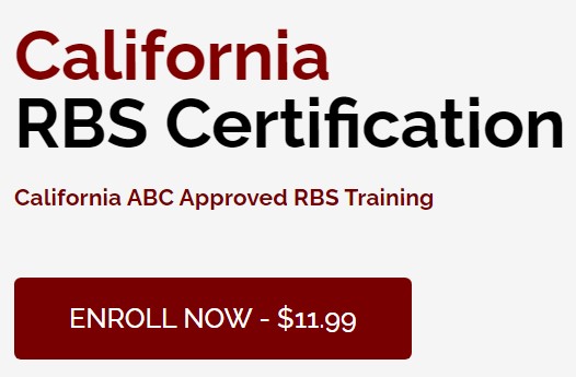 California bartender license RBSpermit only $11.99