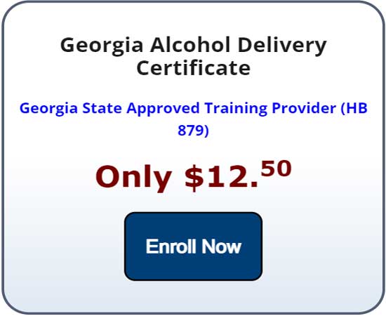 Georgia Alcohol Delivery Certificate course - Serving Alcohol Inc.