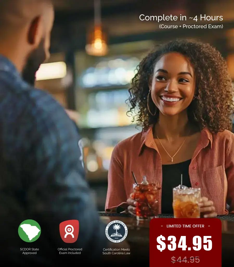 South Carolina alcohol server training for bartenders and servers